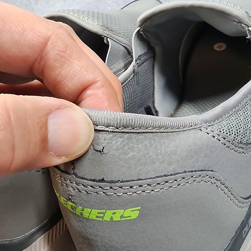 Skechers D'Lites Shoes Mens Size 13 Gray Slip On Memory Foam Casual Comfort - Picture 4 of 11